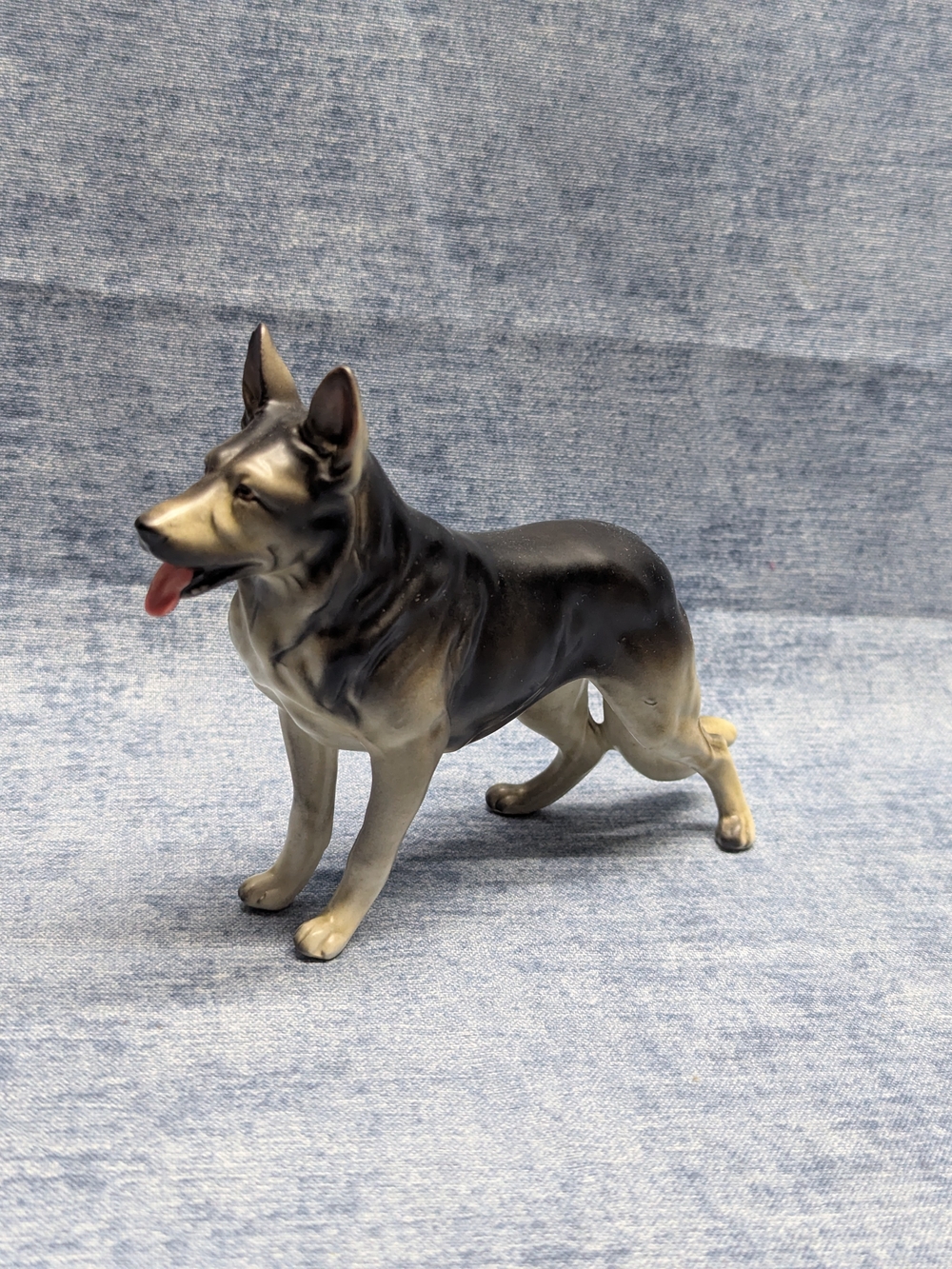 Vintage Lefton German Sheperd Figurine Japan Mid Century Porcelain Alsatian